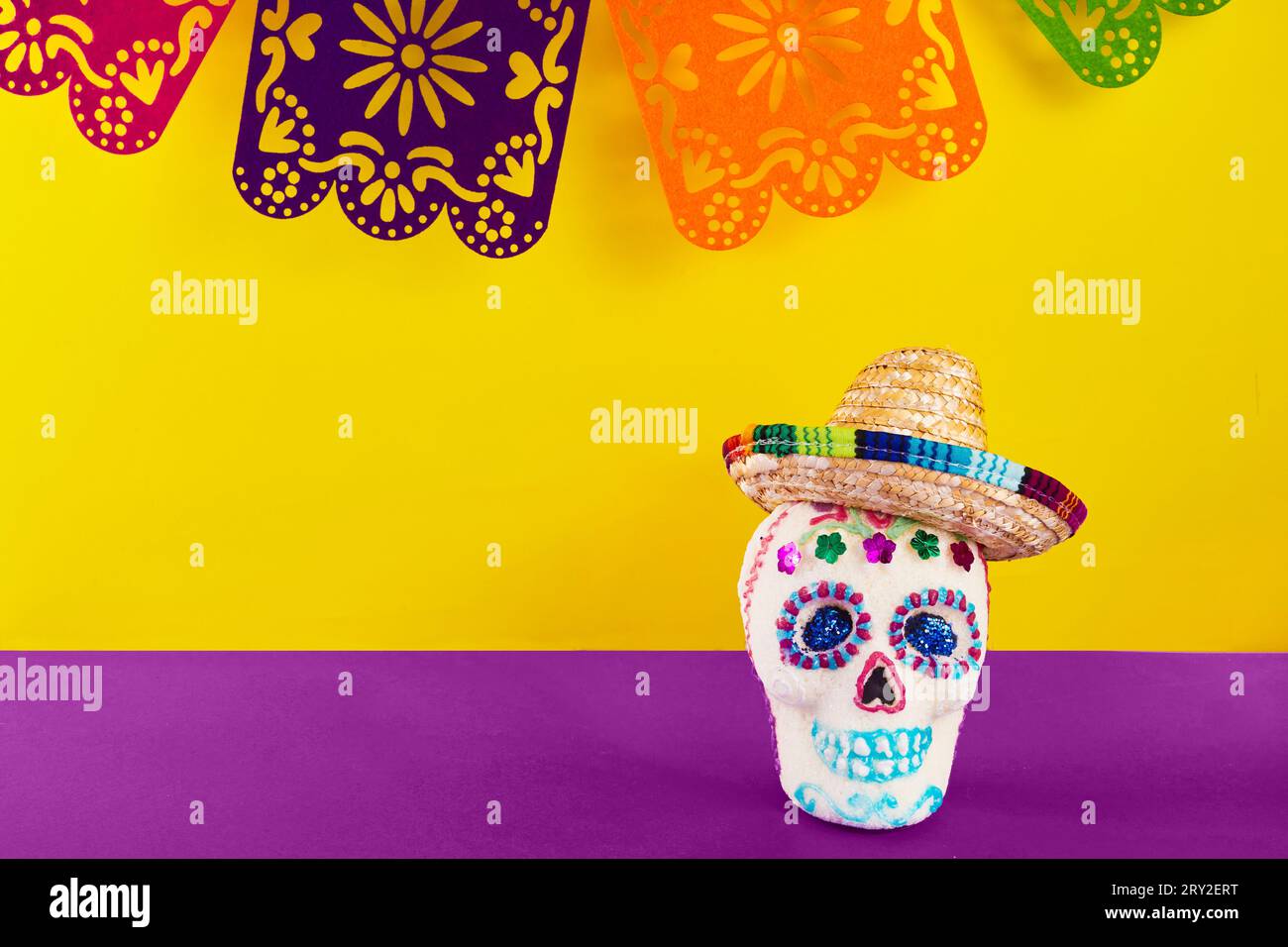 Mexican sugar skull for dia de los Muertos, Day of the Dead Stock Photo ...