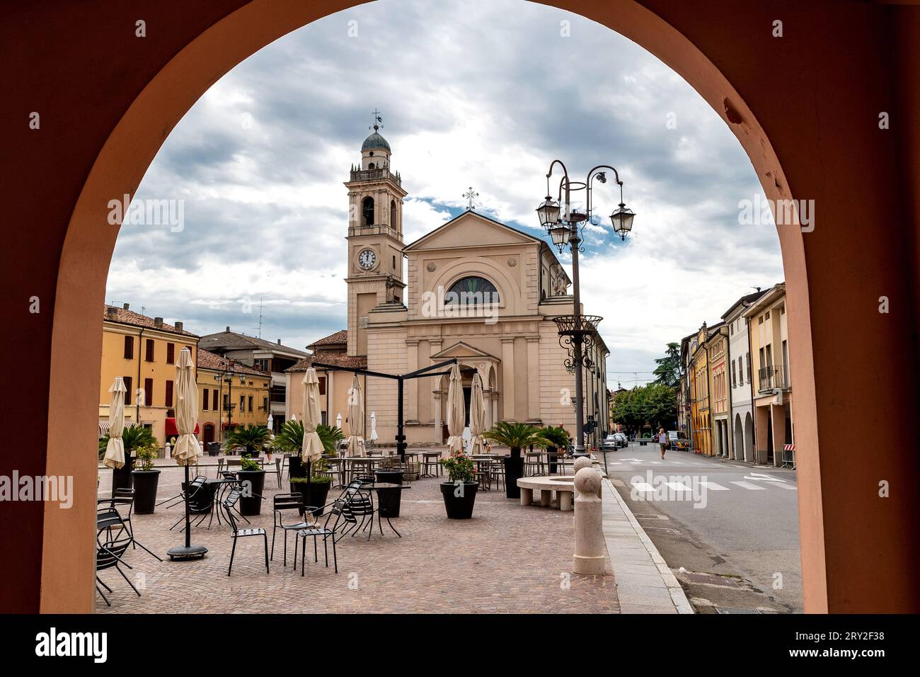 Old church of Brescello in Italy Stock Photo