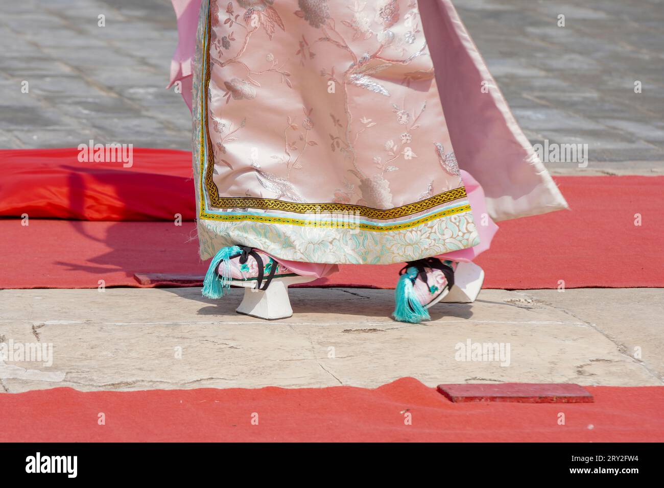 Shoes worn by concubines in the Qing Dynasty of China Stock Photo Alamy
