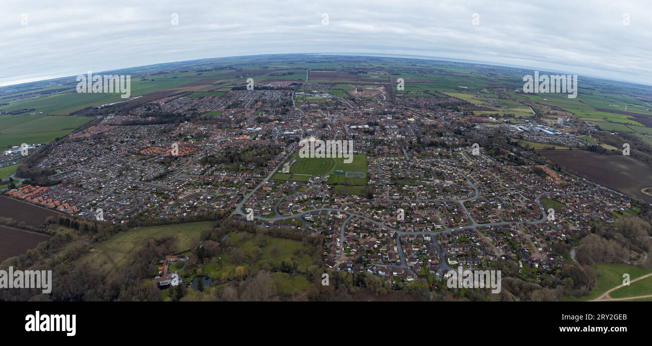Great Driffield Aerial Panorama Stock Photo
