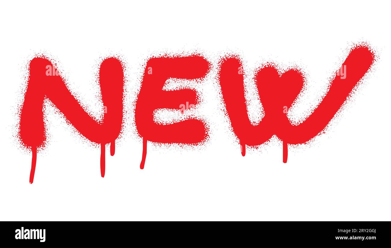 Spray graffiti word NEW over white Stock Vector Image & Art Alamy