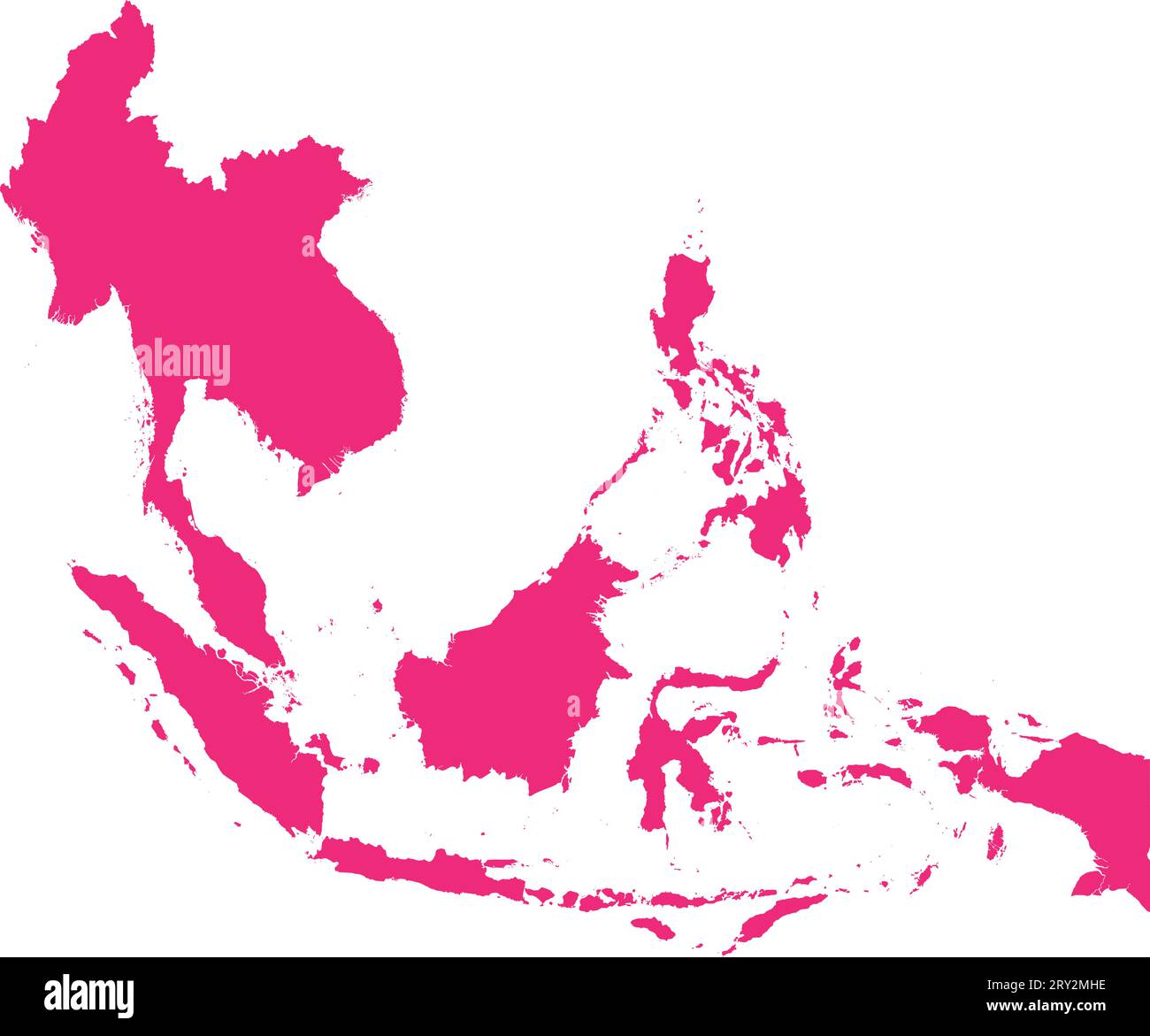 ROSE CMYK color map of SOUTHEAST - Rose Cmyk Color Map Of Southeast Asia 2RY2MHE