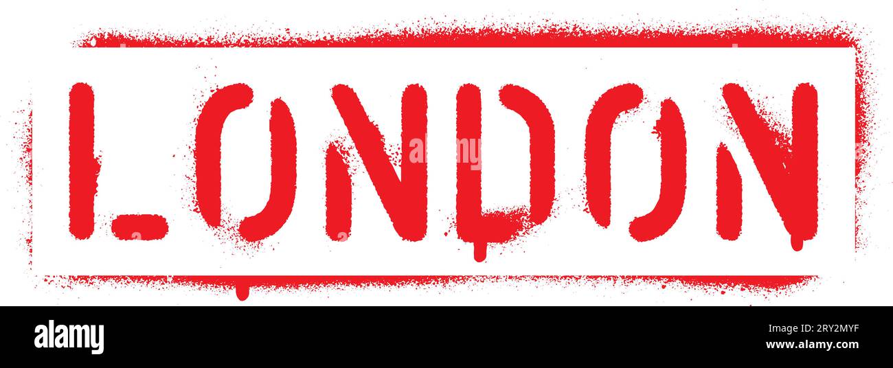 ''London'' spray paint graffiti stencil Stock Vector Image & Art - Alamy