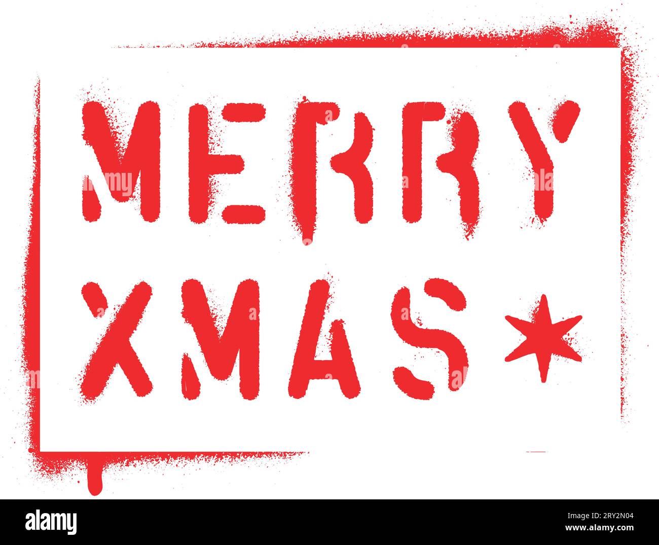 ''Merry Xmas'' spray paint graffiti stencil Stock Vector Image & Art