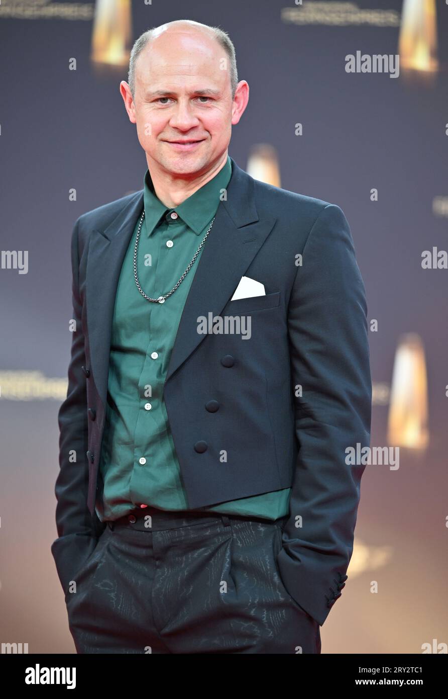 Cologne, Germany. 28th Sep, 2023. Actor Moritz Führmann will be at the Coloneum for the German Television Awards 2023. The German Television Awards will be presented in Cologne for the 2022/23 programming season. Credit: Henning Kaiser/dpa/Alamy Live News Stock Photo