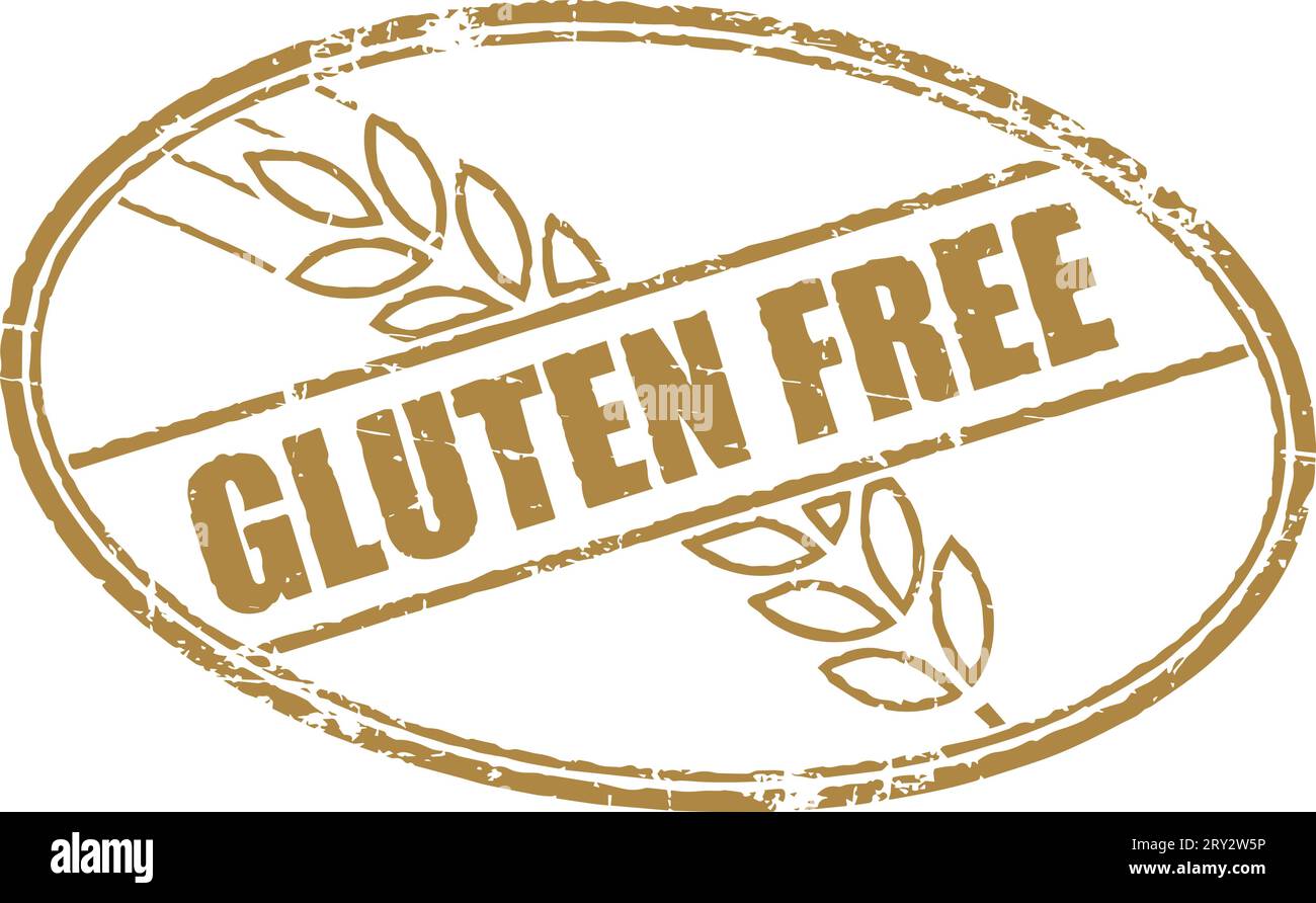 Grunge stamp ' Gluten free' Stock Vector