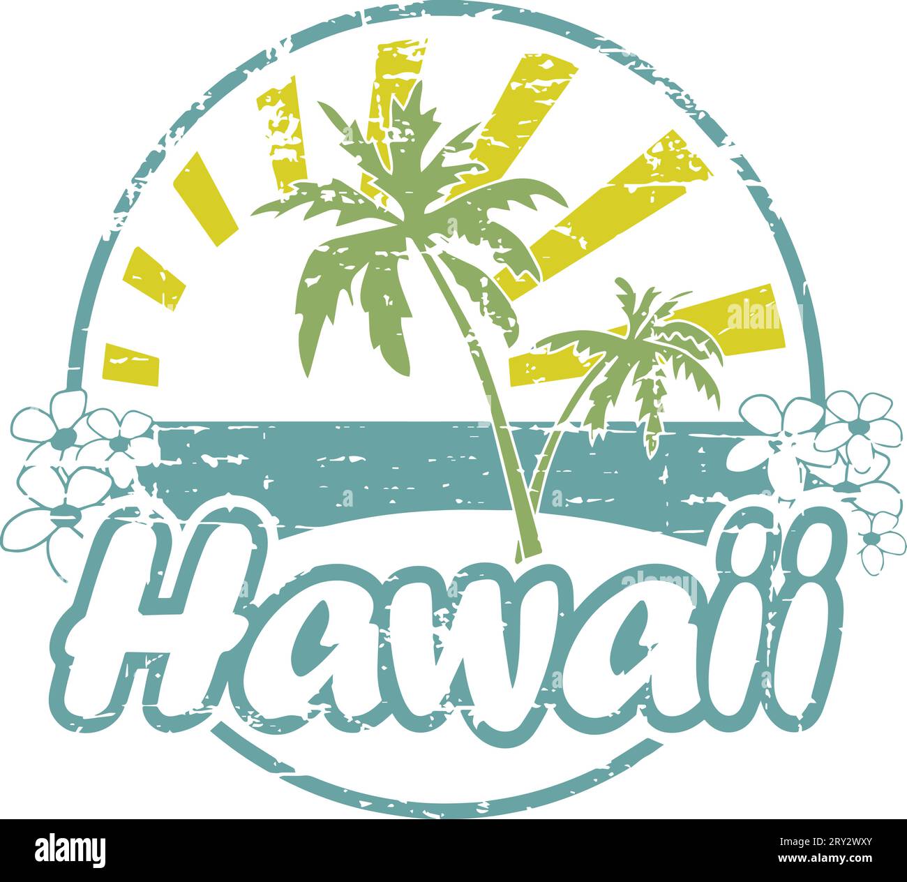 Grunge rubber stamp 'Hawaii' Stock Vector