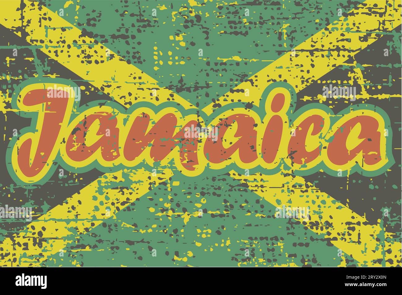 Grunge jamaican flag with the inscription Stock Vector Image & Art Alamy