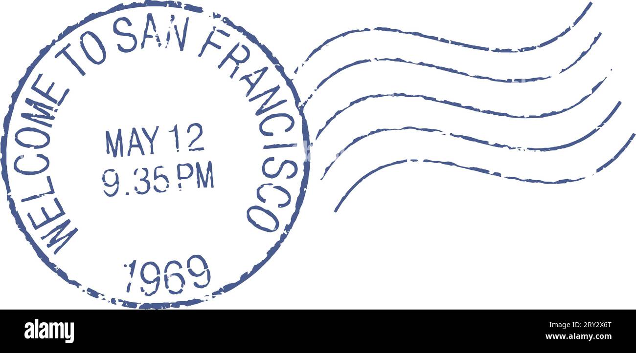 Postal grunge stamp 'San Francisco' Stock Vector