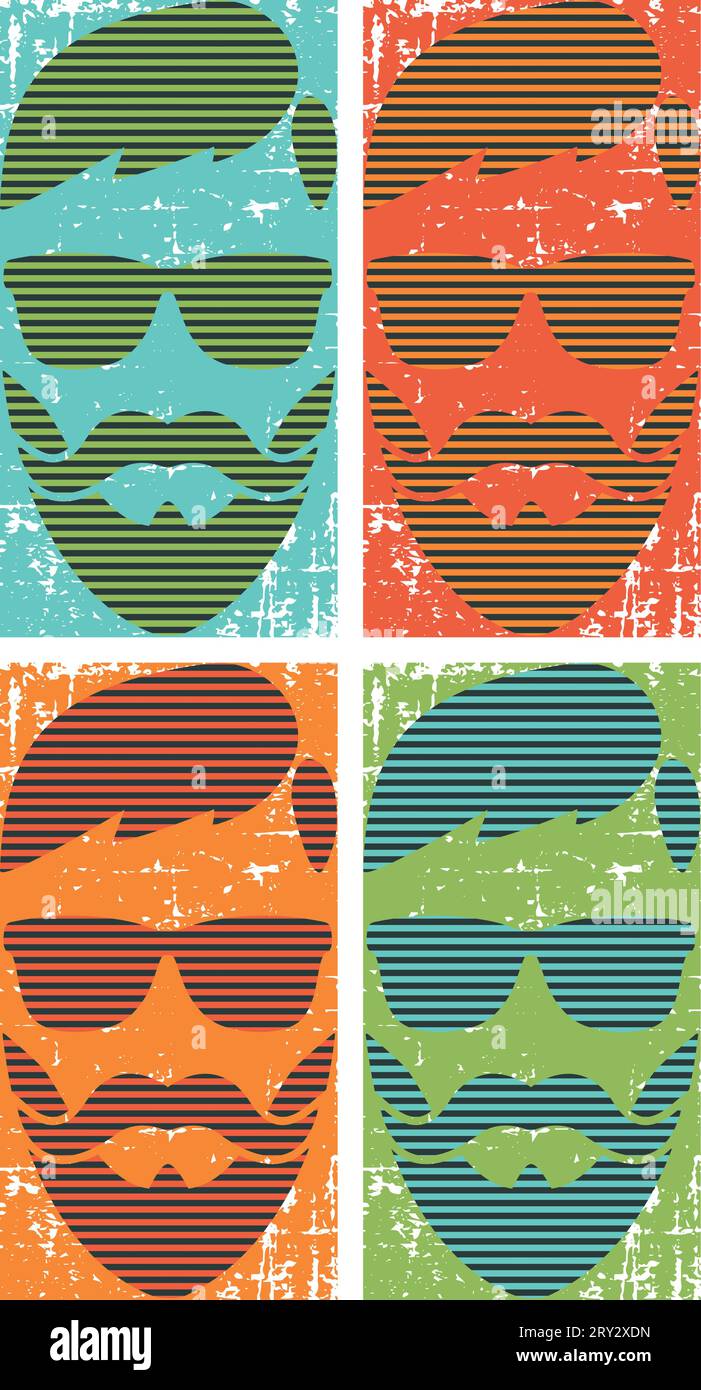 Hipster retro artwork for tshirt and poster.Pop art style Stock Vector