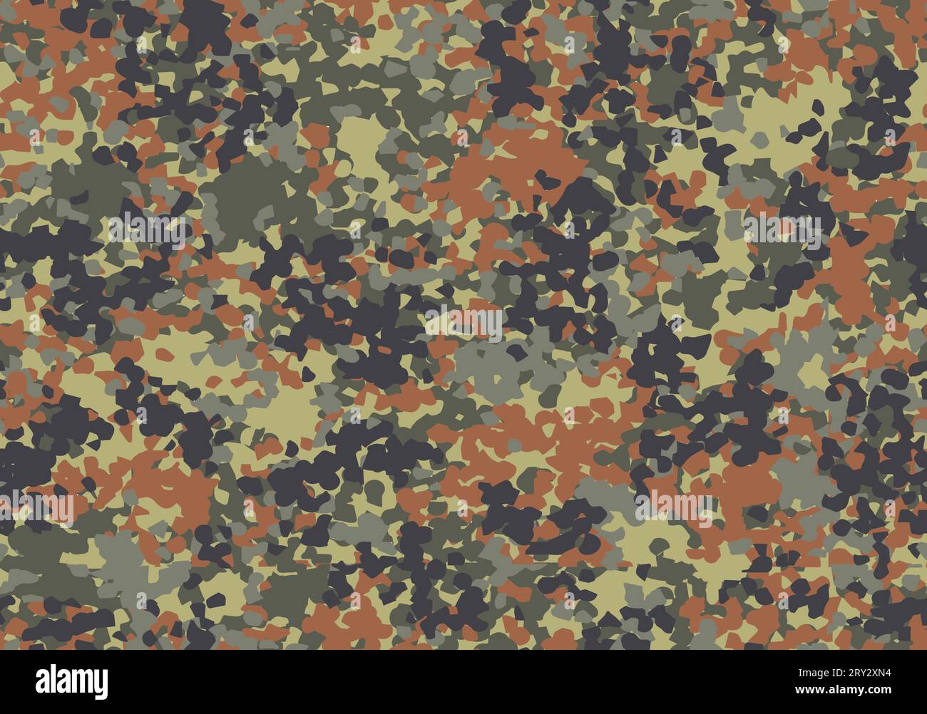 German FLECKTARN camouflage seamless pattern. Five colors. Stock Vector