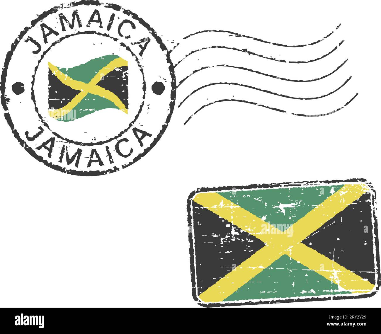 Postage stamp jamaica Stock Vector Images Alamy