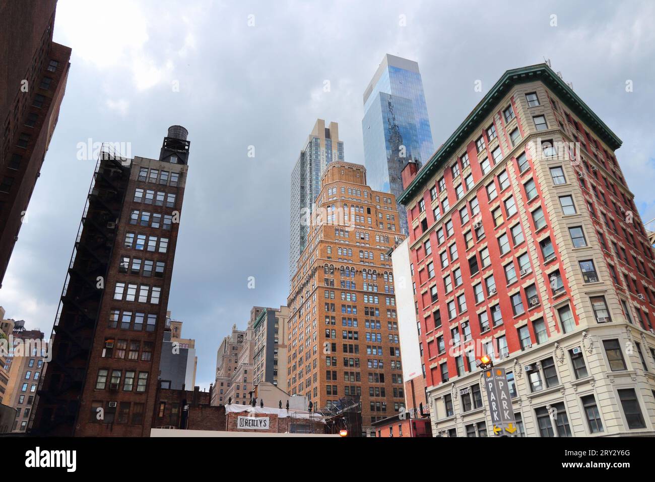 NEW YORK, USA - JULY 4, 2013: Urban skyline of West 31st Street in Midtown Manhattan, New York. Stock Photo