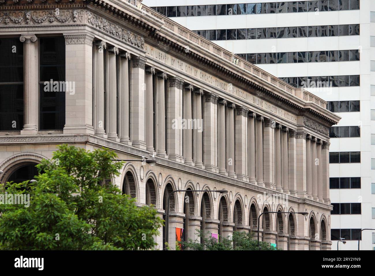 Chicago Public Library and Chicago Cultural Center building. Chicago