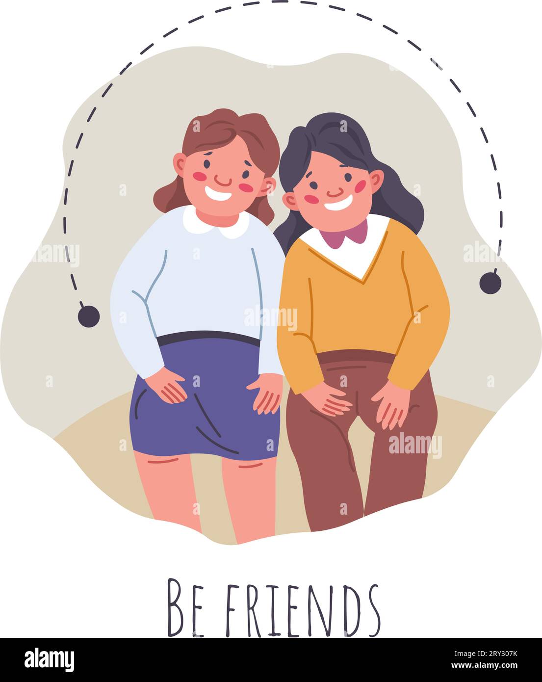 Be friends with children with down syndrome vector Stock Vector