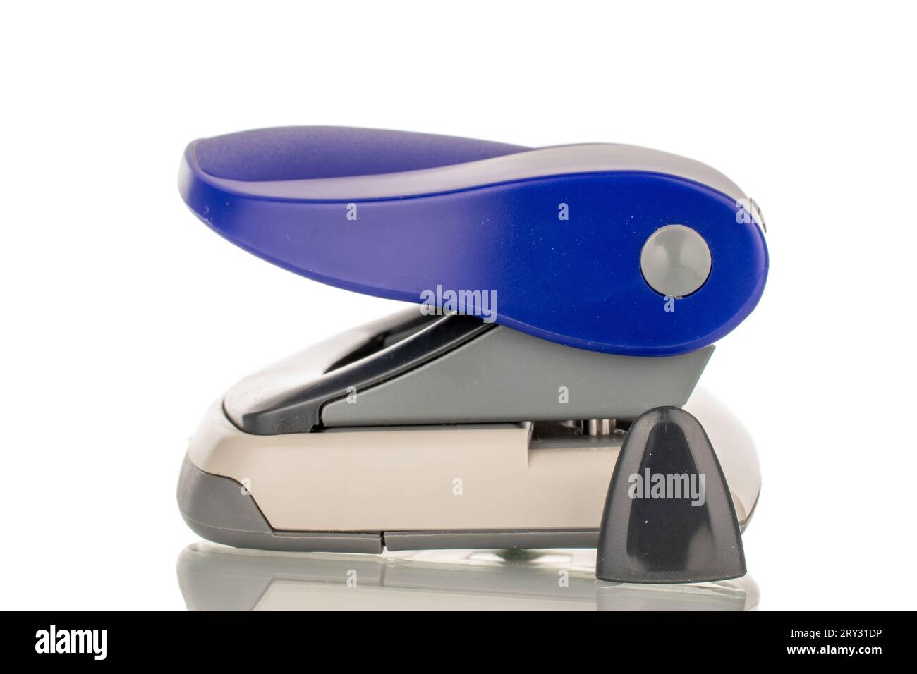 Hole Puncher On A White Background Stock Photo - Download Image Now - Blue,  Color Image, Cut Out - iStock
