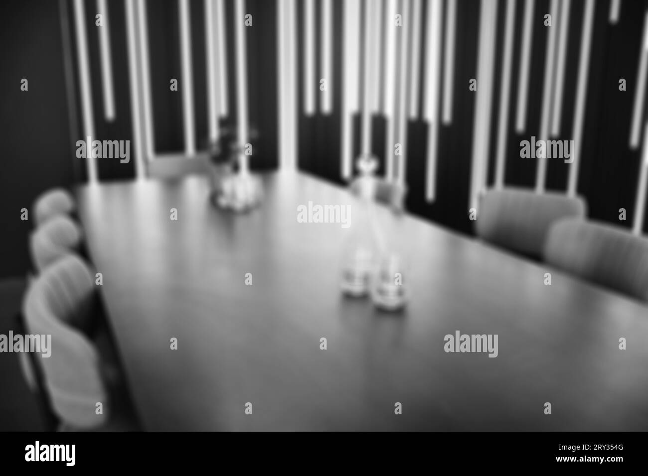 Modern conference room with furniture. Table in empty corporate