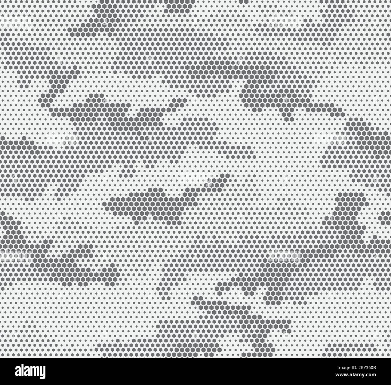 Urban camouflage seamless pattern. Hexagon (honeycomb) texture. Black ...