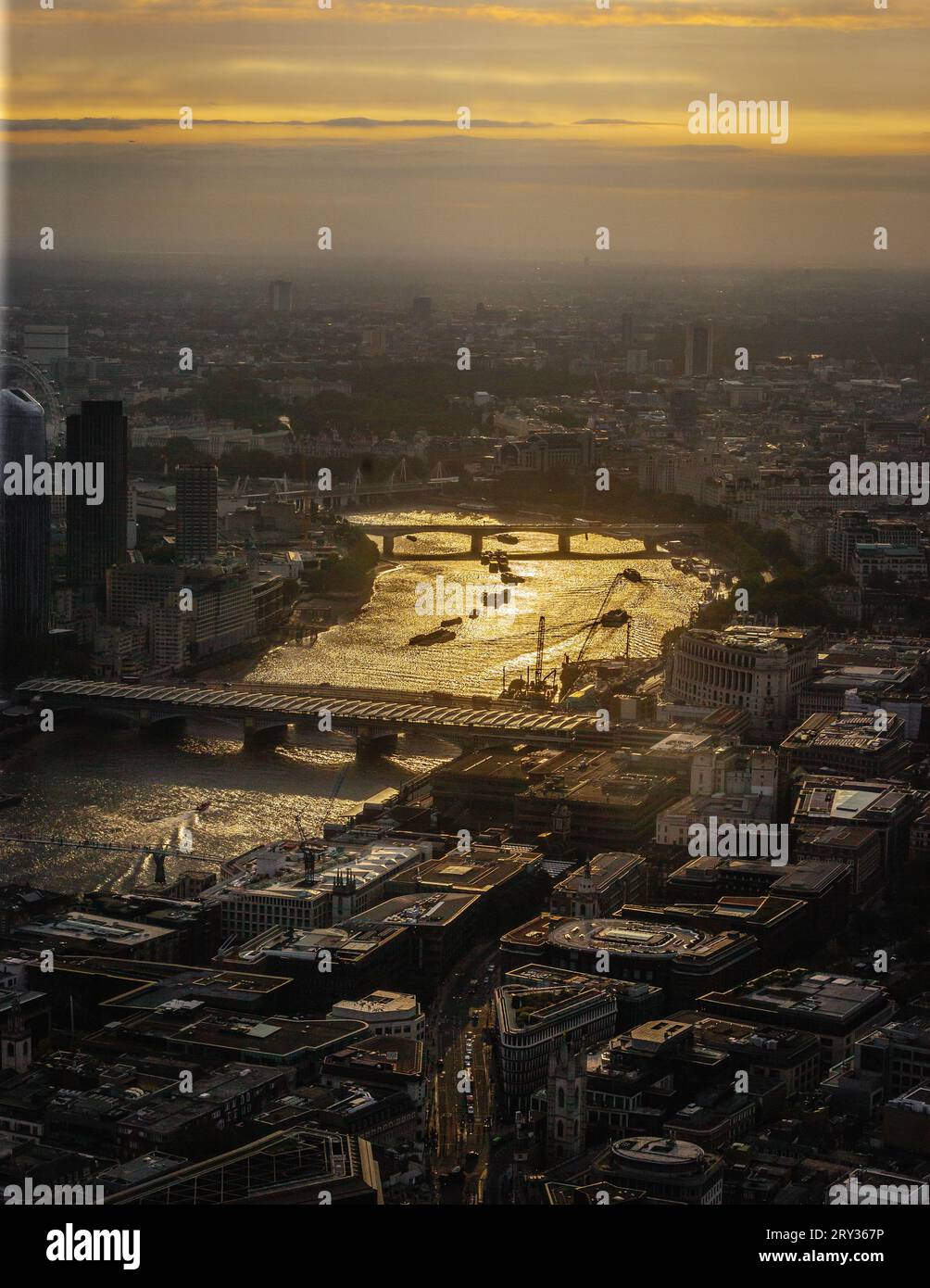 Golden Hour Over A View From The Horizon 22 Building On Bishopsgate In ...