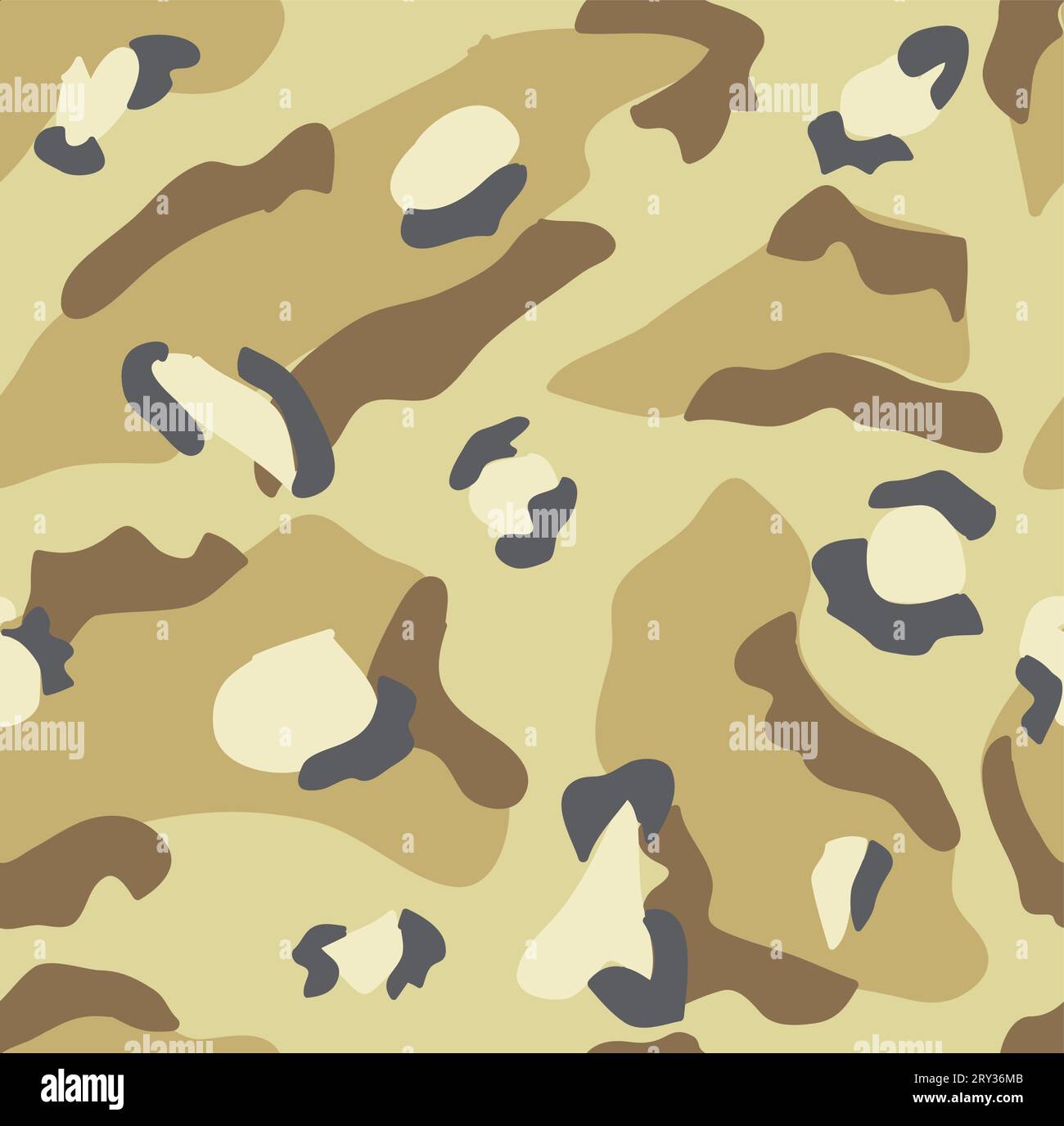 Camouflage seamless pattern.Desert style Stock Vector