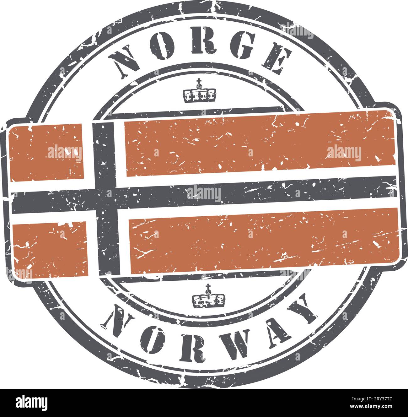 Grunge stamp 'Norway' Stock Vector