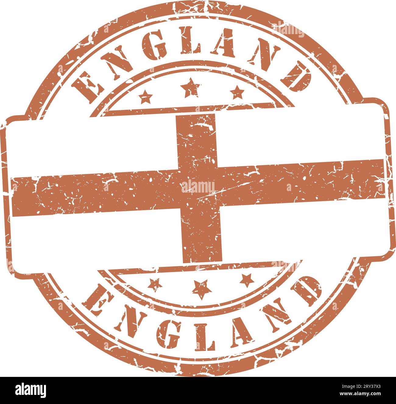 Grunge stamp.English flag Stock Vector