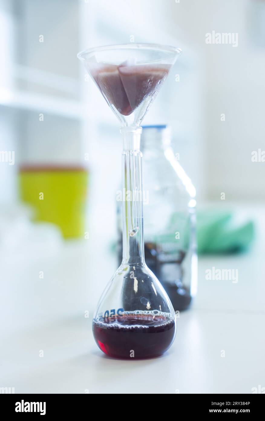 using laboratory filter paper at the bioengineering, biology and