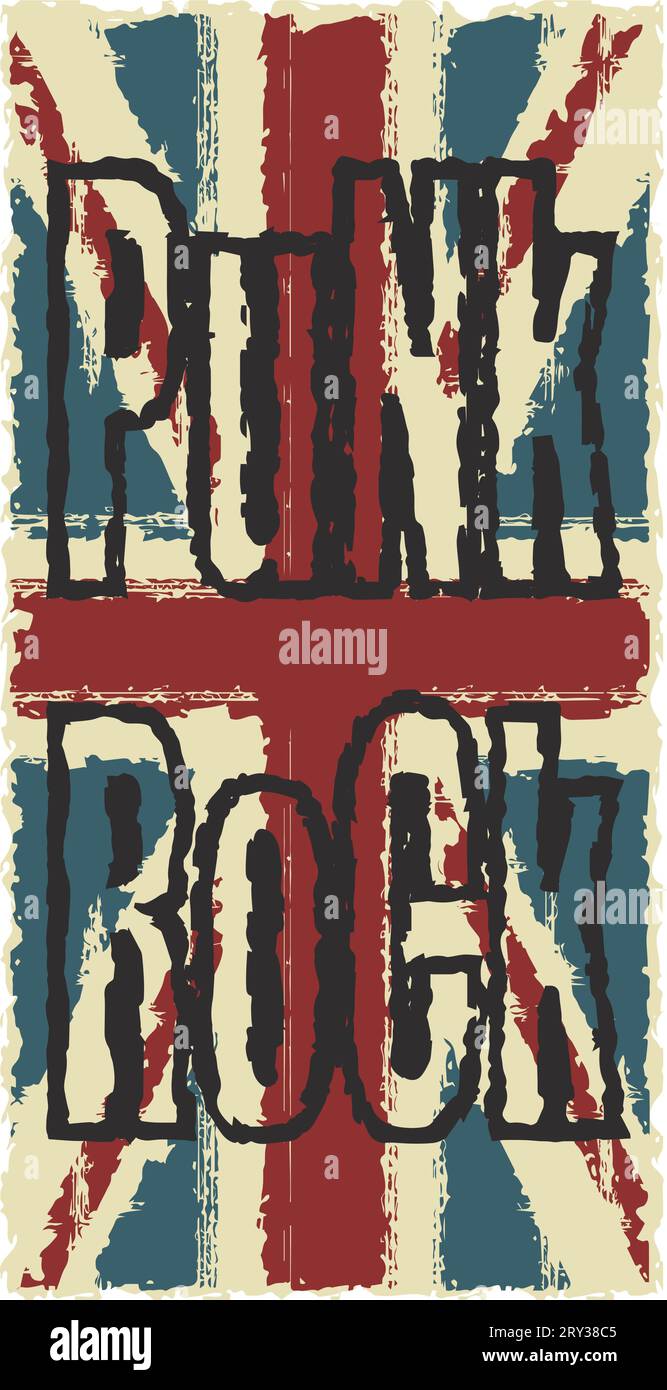 Punk Rock Grunge British Flag Stock Vector Image And Art Alamy