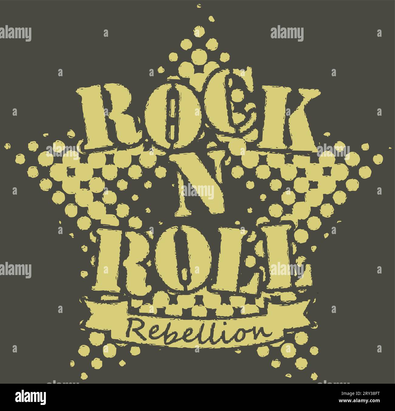 Rock 'n' roll rebellion star Stock Vector