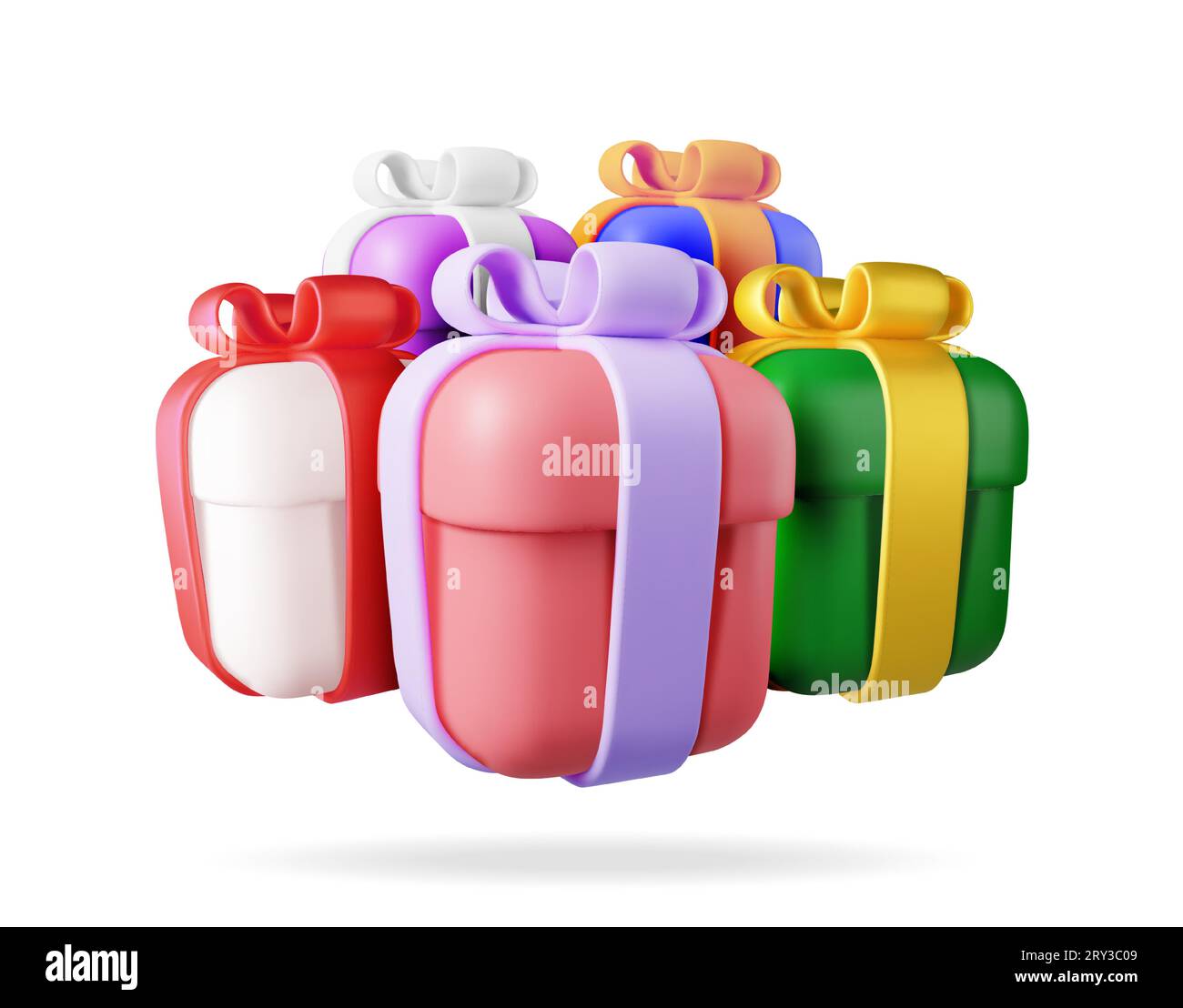 3D Gift Box Set Isolated Stock Vector Image & Art - Alamy