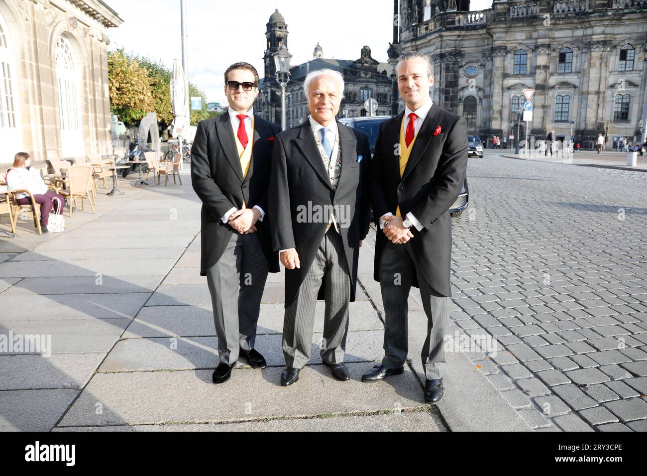 Maxence De Damas, Le Duc de Damas und Alexandre De Damas beim