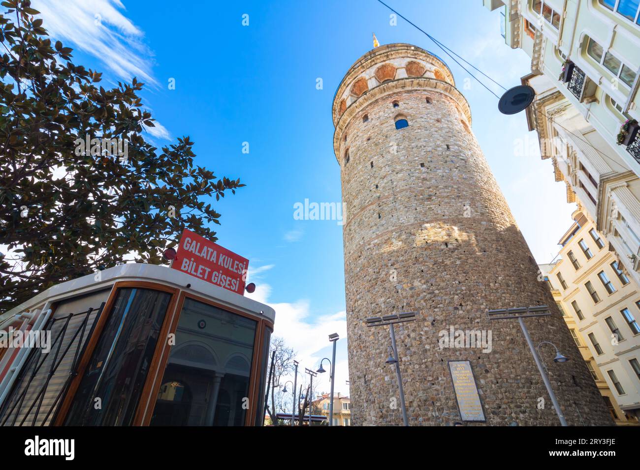 Galata Tower and box office. Travel to Istanbul background photo ...