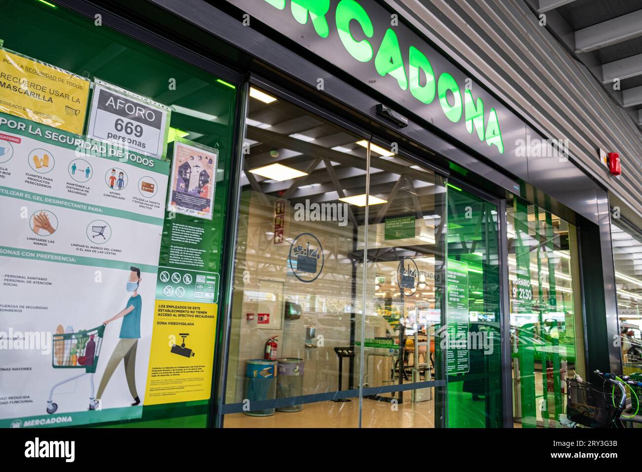 Madrid, Spain 09 21 2023 View of a Mercadona store. Mercadona is a
