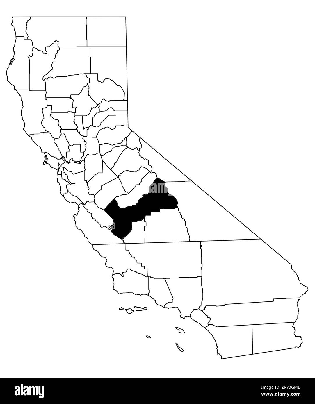 Fresno county map Cut Out Stock Images & Pictures Alamy