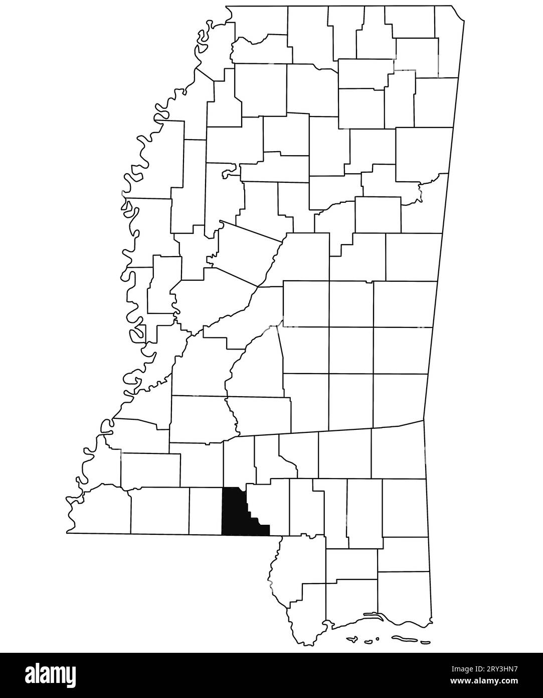 Map of tylertown mississippi Cut Out Stock Images & Pictures Alamy