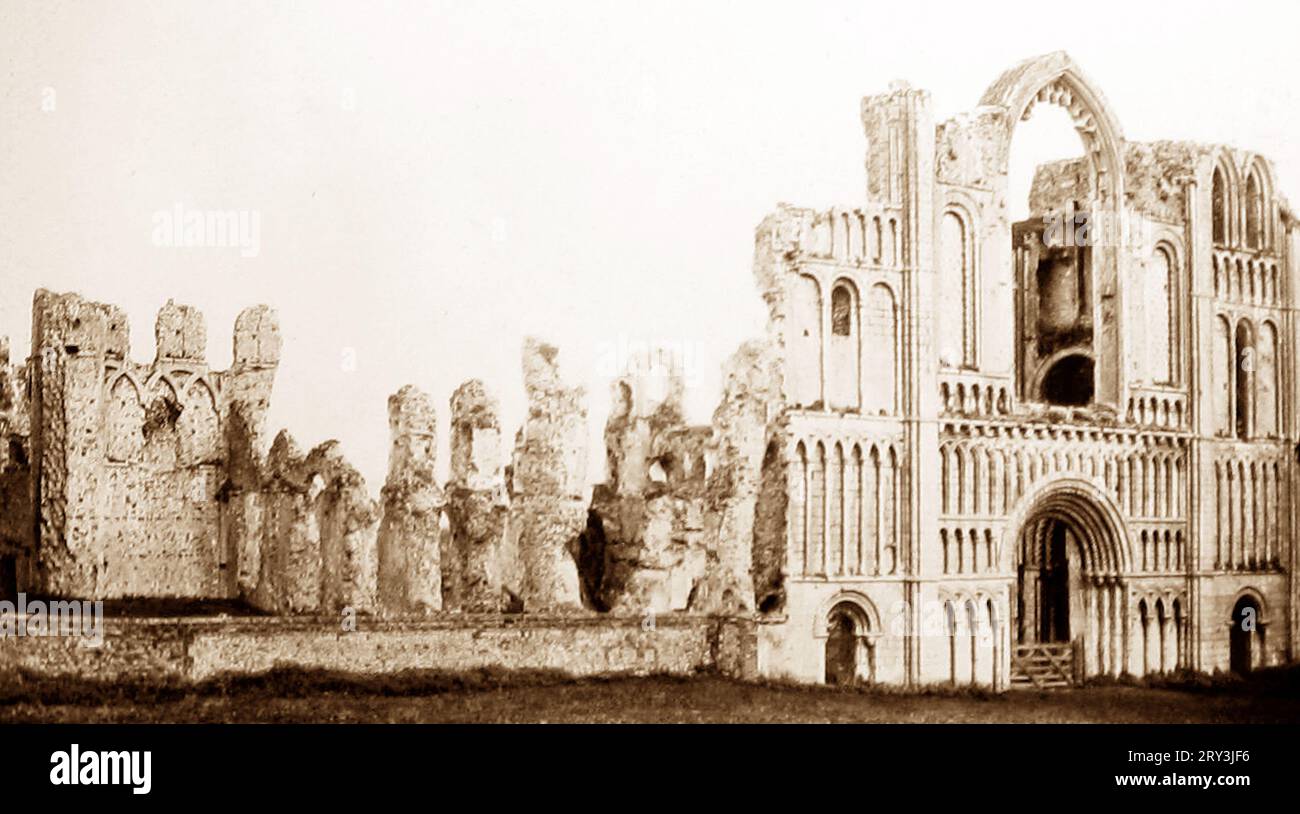 Castle Acre Priory, Victorian period Stock Photo Alamy