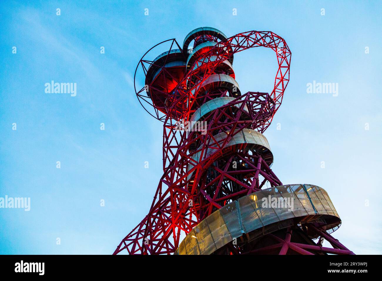 Arcelor Mittal Orbit by Anish Kapoor in the Olympic Village, London, England Stock Photo