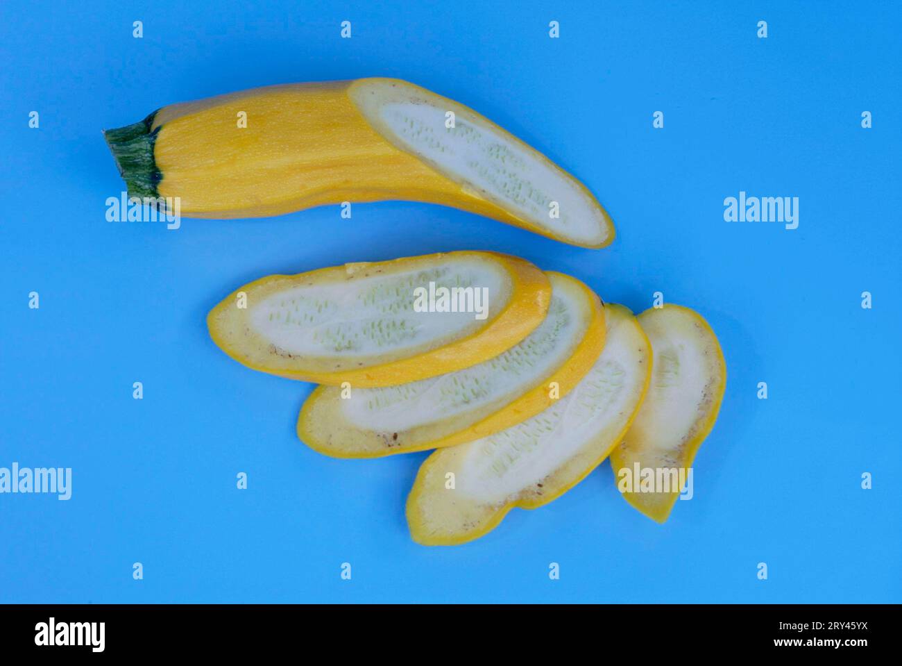 Courgettes (Cucurbita pepo var. giromontiina) Stock Photo
