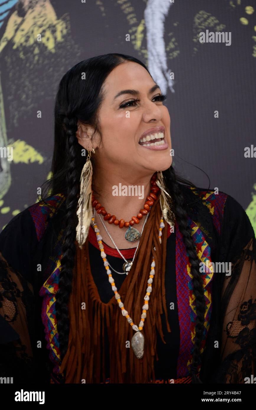 Mexico City, Mexico. 28th Sep, 2023. The singer originally from Oaxaca, Lila  Downs, attends a press conference to promote her new album 'La Sanchez' and  announce her concert at the National Auditorium.