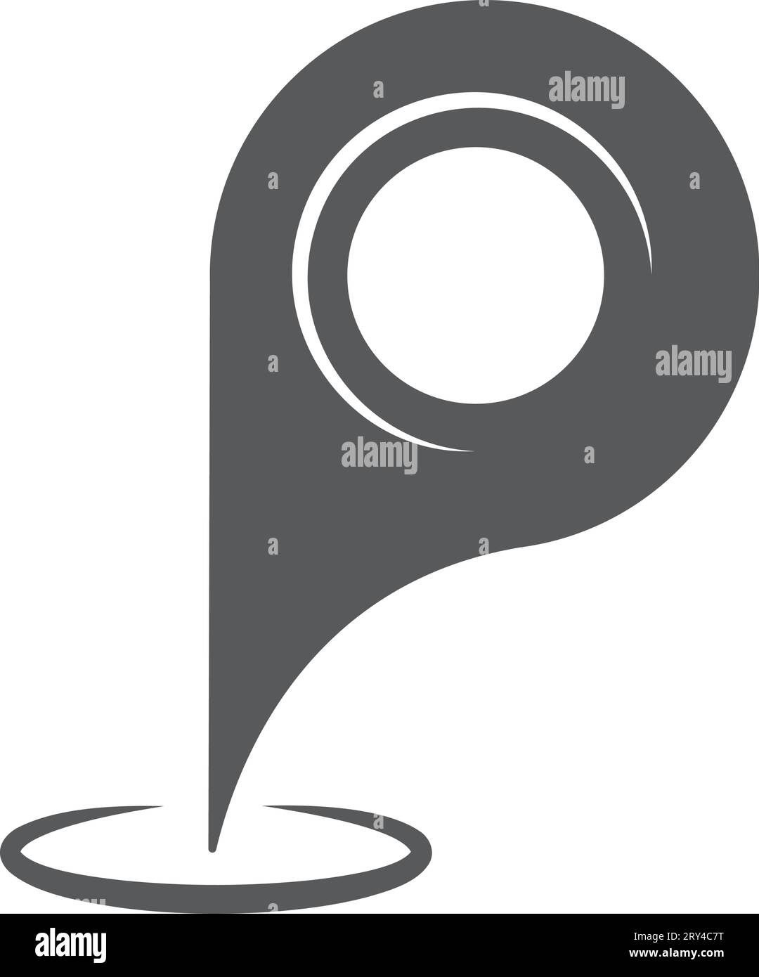 pin icon localitation gray illustration Stock Vector Image & Art - Alamy