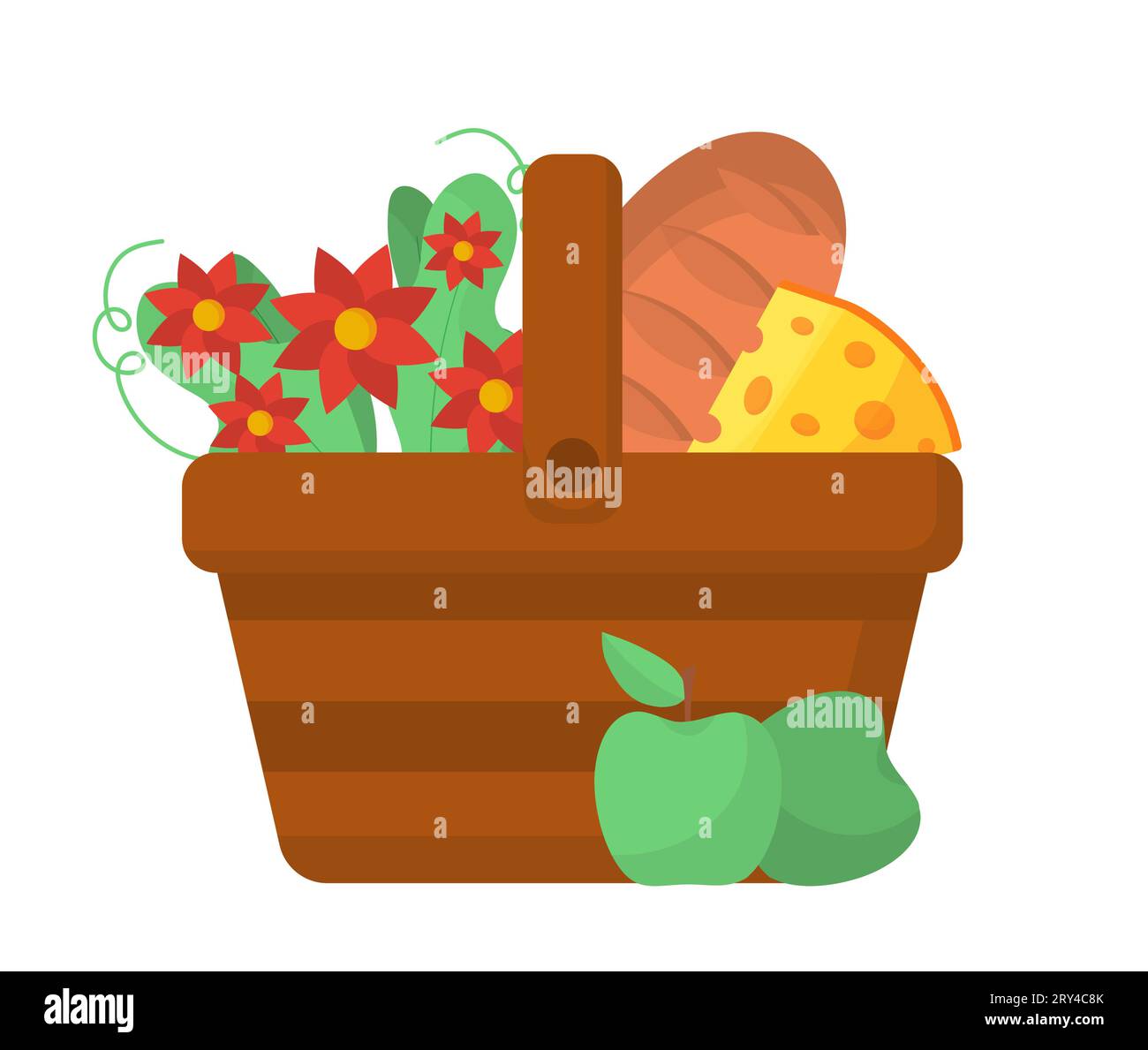 Basket for picnic vector concept Stock Vector Image & Art - Alamy