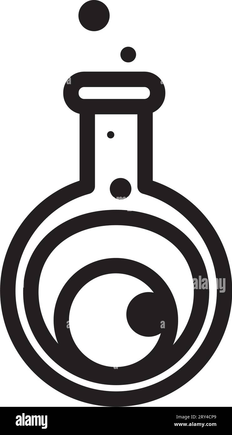 Bottle magic potion silhouette Black and White Stock Photos & Images ...