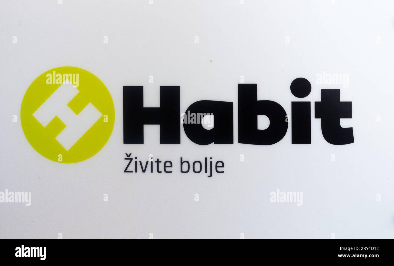 Murska Sobota, Slovenia - July 15, 2023: Habit is a Slovenian property management company Stock Photo