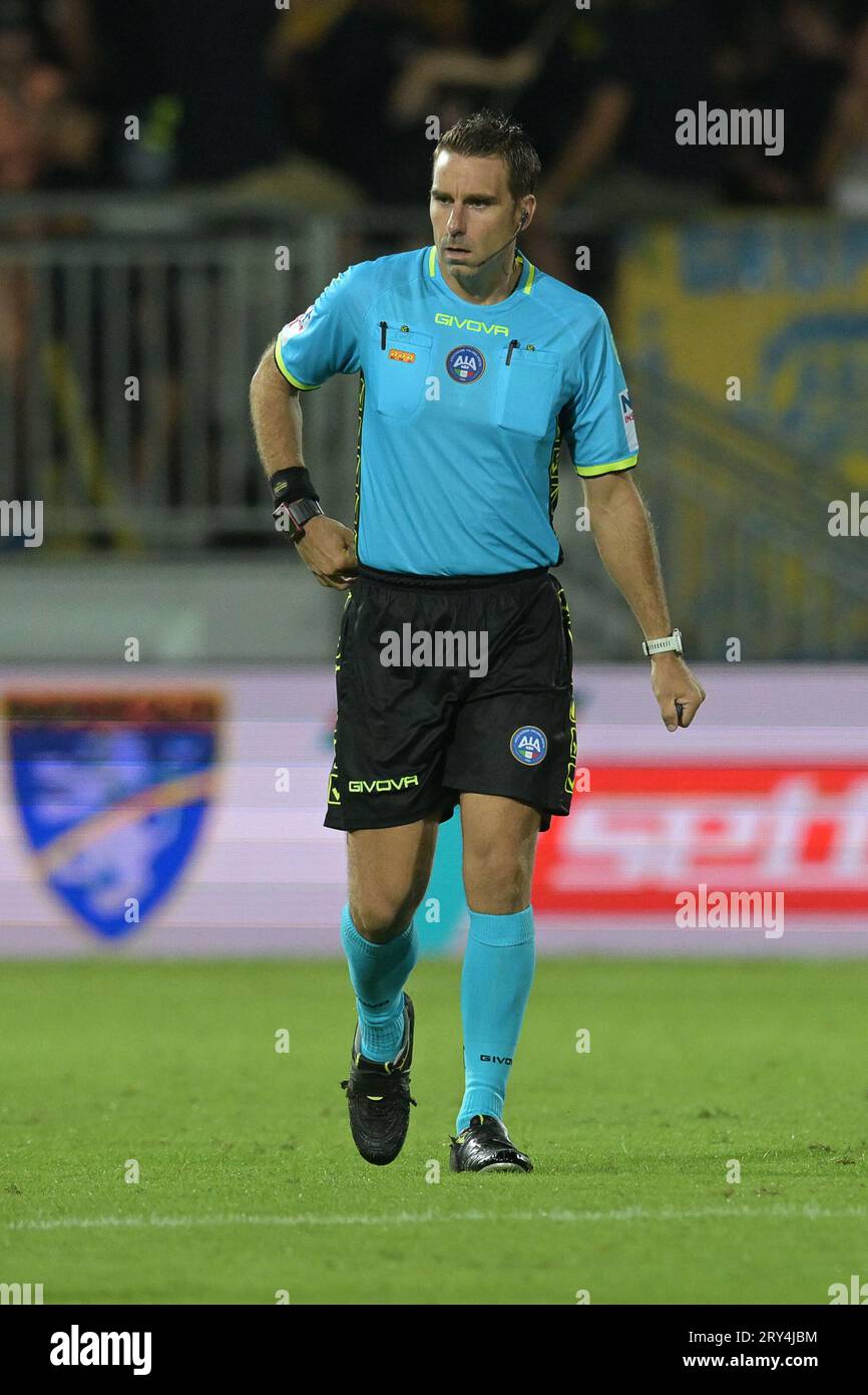 Gianluca Manganiello referee, during the first match of the Italian Serie B  football championship between Frosinone - Empoli final result 0-2, match p  Stock Photo - Alamy