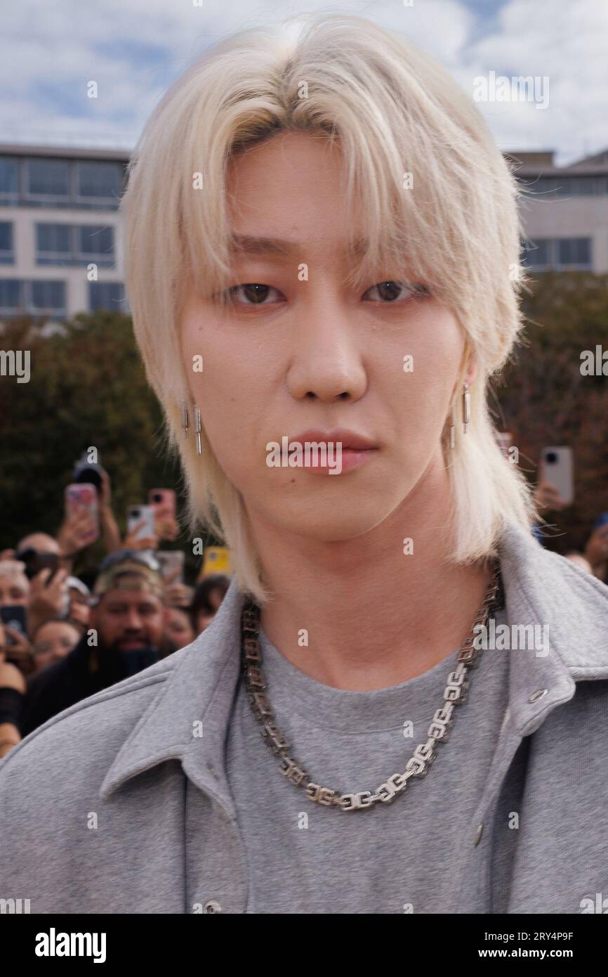 Xu Minghao arrives for the Givenchy Spring/Summer 2024 womenswear ...