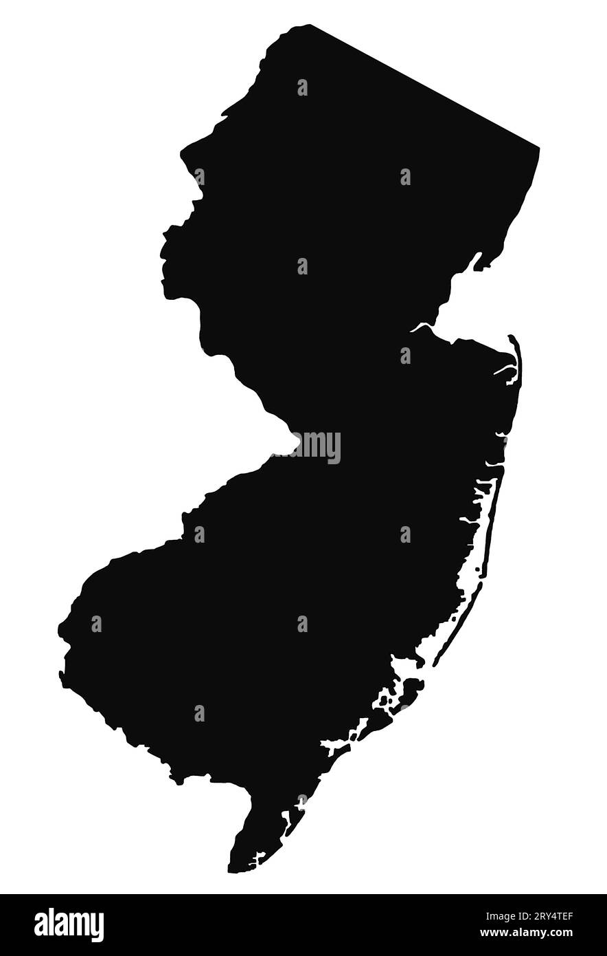 High detailed illustration map - High Detailed Illustration Map New Jersey Solid Map Of New Jersey 2RY4TEF 