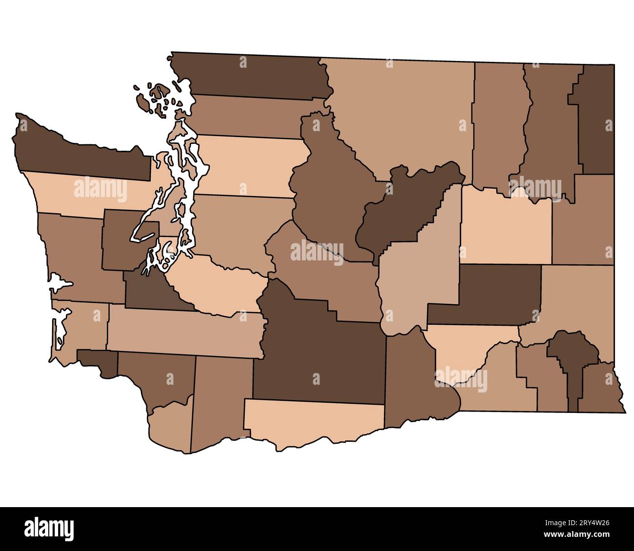 Washington DC administrative map. counties map of Washington dc with