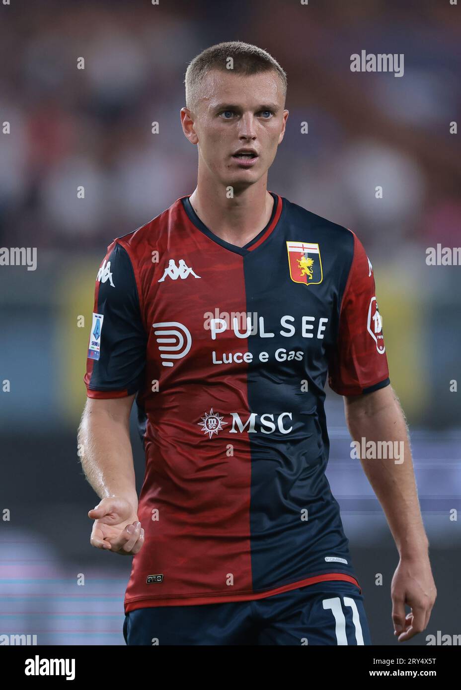 Albert Gudmundsson of Genoa CFC looks on during the Serie A football match  between Genoa CFC and AS Roma Stock Photo - Alamy