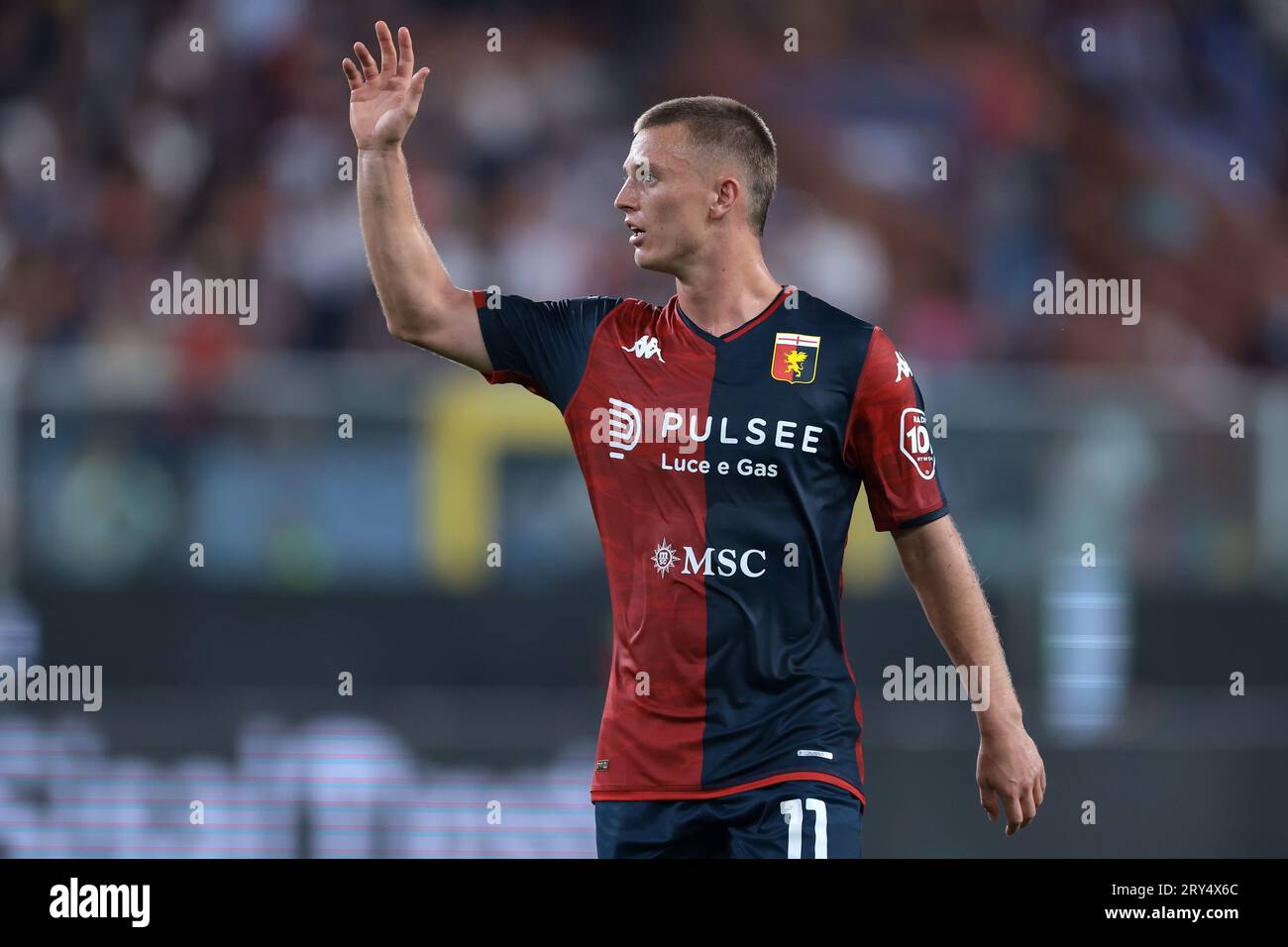 Albert Gudmundsson of Genoa CFC looks on during the Serie A football match  between Genoa CFC and AS Roma Stock Photo - Alamy