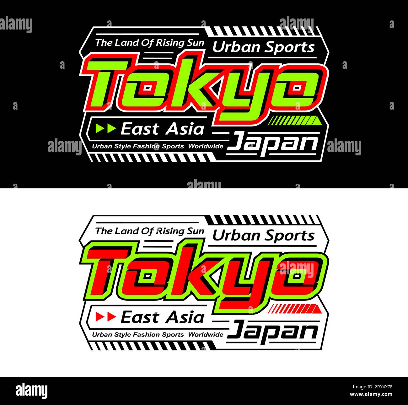 Tokyo urban modern sports automotive typeface, typography, for t-shirt, posters, labels, etc. Stock Vector